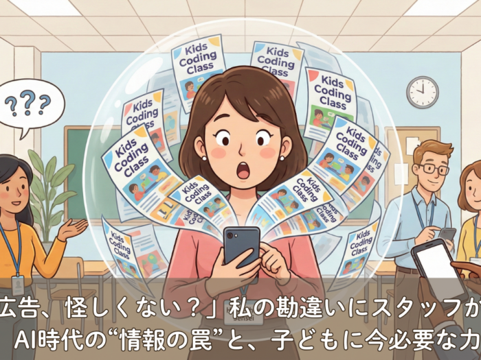「あの広告、怪しくない？」私の勘違いにスタッフが絶句。AI時代の“情報の罠”と、子どもに今必要な力とは？