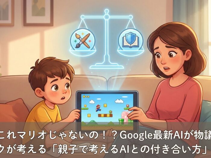 えっ、これマリオじゃないの！？Google最新AIが物議。ドリテクが考える「親子で考えるAIとの付き合い方」