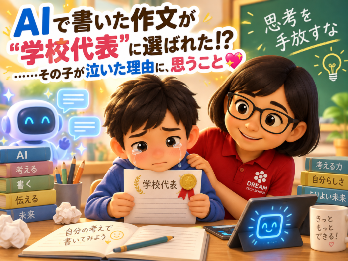 AIで書いた作文が”学校代表”に選ばれた!? ……その子が泣いた理由に、思うこと💖