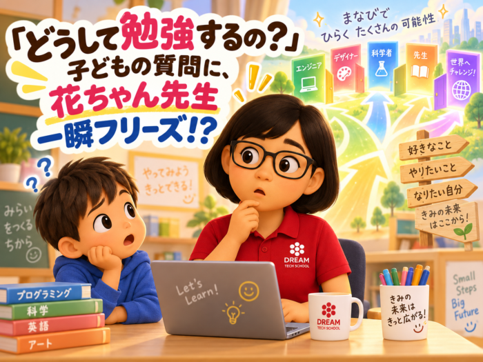 「どうして勉強するの？」子どもの質問に、花ちゃん先生 一瞬フリーズ！？